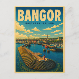 Cartão Postal Presentes e lembranças vintage de Bangor Irlanda d