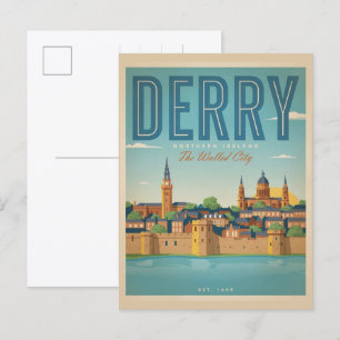 Cartão Postal Presentes e lembranças vintage de Derry Irlanda do