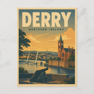 Cartão Postal Presentes e lembranças vintage de Derry Irlanda do