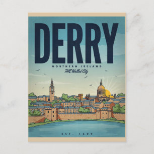 Cartão Postal Presentes e lembranças vintage de Derry Irlanda do