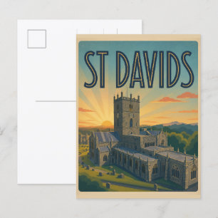 Cartão Postal Presentes e lembranças vintage de St Davids, País