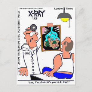 Cartão Postal Presentes engraçados de camisetas médicas do trato