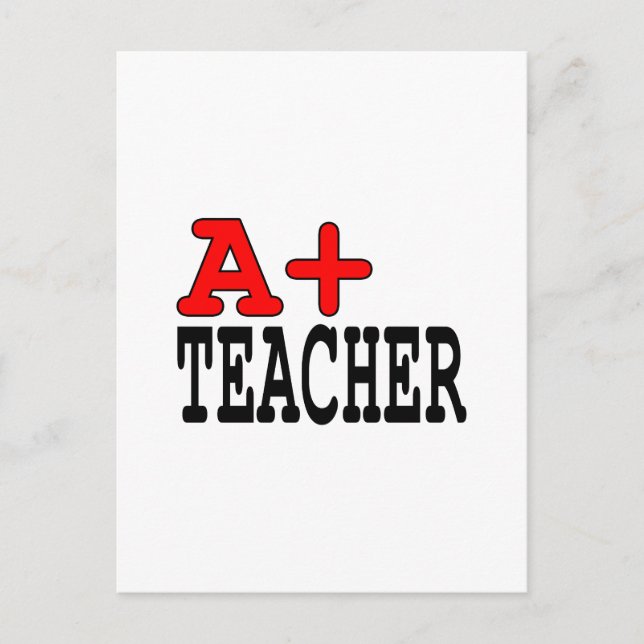 Cartão Postal Presentes engraçados para Professores: A+ Professo (Frente)