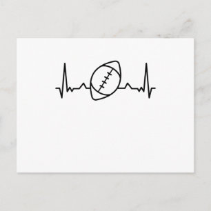 Cartão Postal Presentes Esportivos Rugby Heartbeat