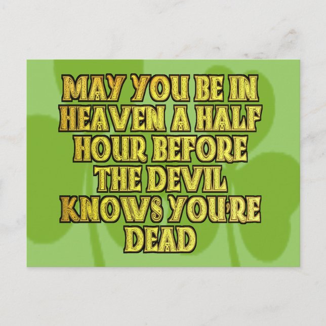 Cartão Postal Presentes irlandeses (Frente)