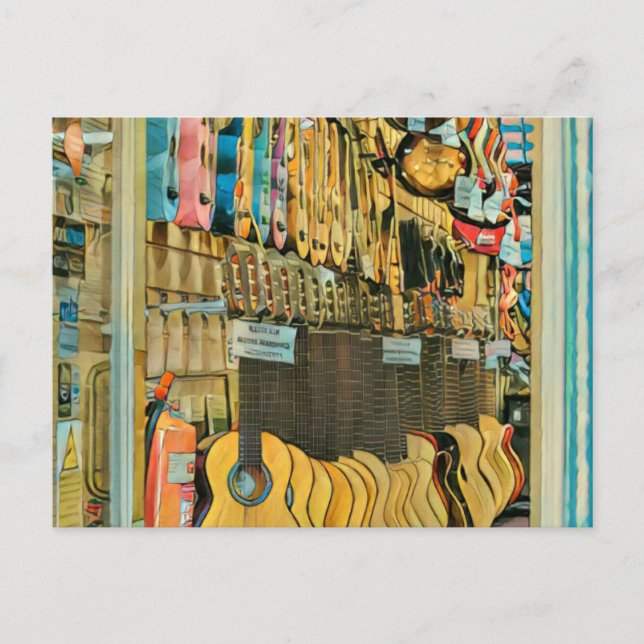 Cartão Postal Presentes legais para guitarristas (Frente)