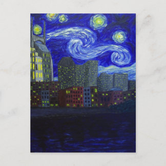 Cartão Postal Presentes: "Nashville Starry Night" por Jack Leppe