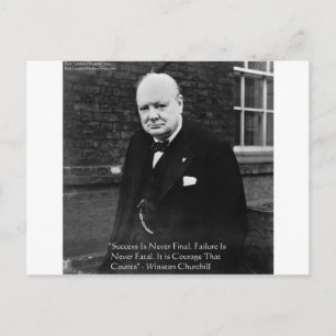 Cartão Postal Presentes "O Sucesso Nunca é Final" de Winston Chu