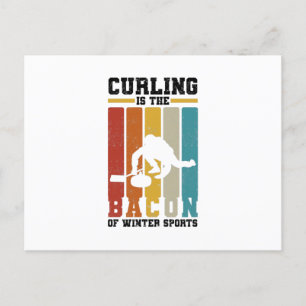 Cartão Postal Presentes para Equipe de Curling Esportes de Inv