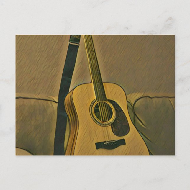 Cartão Postal Presentes para guitarristas (Frente)