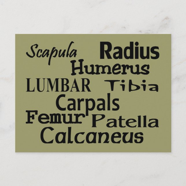 Cartão Postal Presentes para Médicos/Cirurgiões Ortopédicos (Frente)