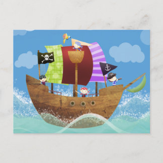 Cartão Postal presentes piratas ahoy