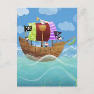 Cartão Postal presentes piratas ahoy