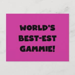 Cartão Postal Presentes preto e branco do Melhor-est Gammie do