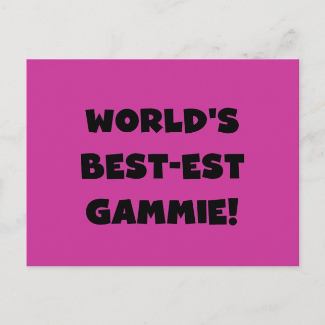 Cartão Postal Presentes preto e branco do Melhor-est Gammie do (Frente)