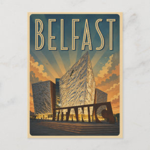 Cartão Postal Presentes vintage Belfast Irlanda do Norte titanic