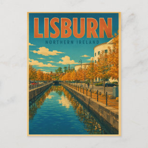 Cartão Postal Presentes Vintage Lisburn Norte da Irlanda e lembr