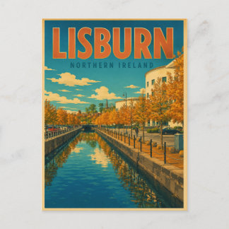 Cartão Postal Presentes Vintage Lisburn Norte da Irlanda e lembr