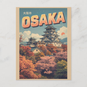 Cartão Postal Presentes vintage OSAKA japão ilha de Honshu