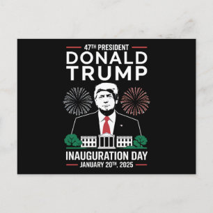 Cartão Postal Presidente 47 D J Trump Inauguração Dia Jan 2025