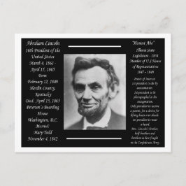 Cartão Postal Presidente Abraham Lincoln