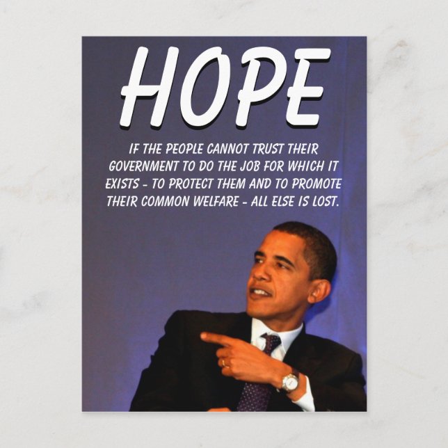 Cartão Postal Presidente Barack Obama (Frente)