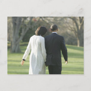 Cartão Postal Presidente Barack Obama e Primeira Dama Michelle