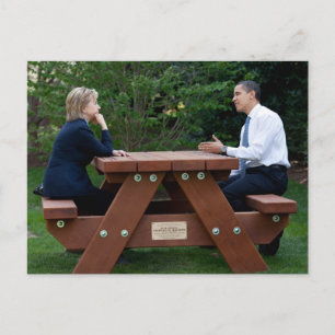Cartão Postal Presidente Barack Obama & Hillary Clinton