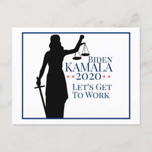 Cartão Postal Presidente Biden Harris para as eleições de 2020