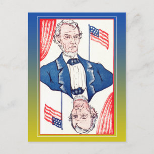 Cartão Postal Presidente das Bandeiras - Abraham Lincoln