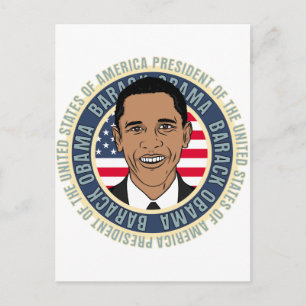 Cartão Postal Presidente dos EUA Barack Obama