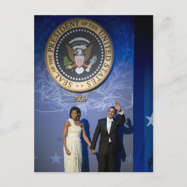 Cartão Postal Presidente e Sra. Obama (Frente)