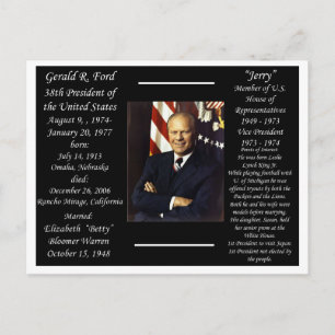Cartão Postal Presidente Gerald Ford