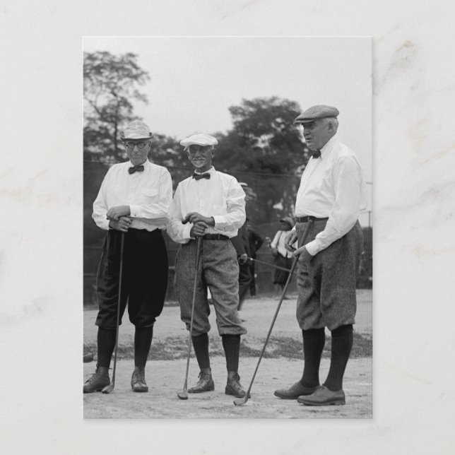 Cartão Postal Presidente Harding Golf Foursome, 1920 (Frente)