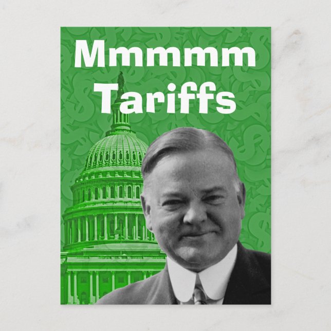 Cartão Postal Presidente Herbert Hoover TariFF (Frente)
