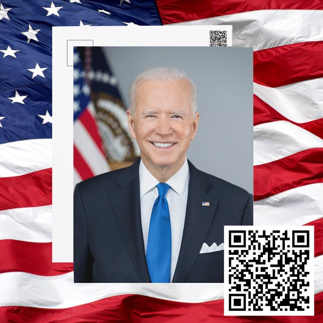 Cartão Postal Presidente Joe Biden - Retrato Oficial 2021 (President Joe Biden Official 2021 Portrait Postcard)