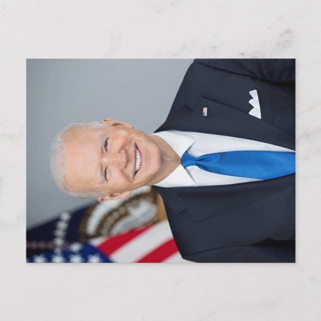 Cartão Postal Presidente Joe Biden White House Retrato (Frente)