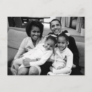 Cartão Postal Presidente Obama Primeira Família