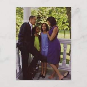 Cartão Postal Presidente Obama Primeira Família