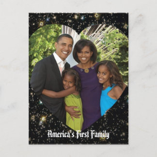 Cartão Postal Presidente Obama Primeira Família