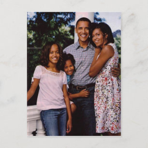 Cartão Postal Presidente Obama Primeira Família