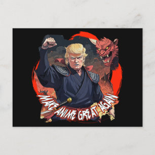 Cartão Postal Presidente Trump Torna Excelente De Anime Novament