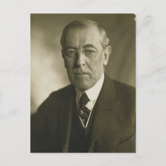 Cartão Postal Presidente Woodrow Wilson Portrait 1919 (Frente)