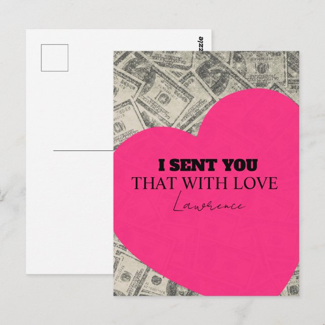 Cartão Postal Presídio Longa Distância Cute Commissária Coração (Frente/Verso)