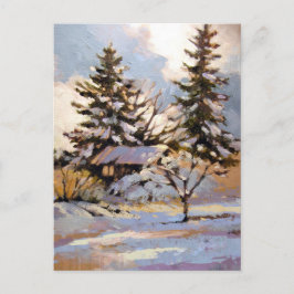 Cartão Postal Preso na Neve