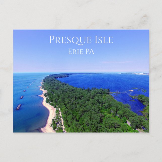 Cartão postal - Presque Isle Erie PA (Frente)