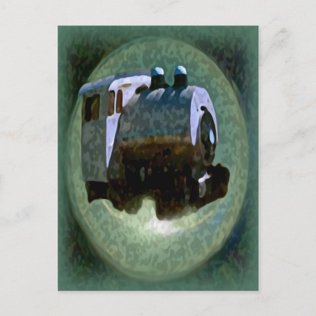 Cartão Postal Pressionar Trem (Frente)