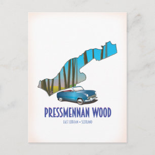 Cartão Postal Pressmennan Wood Scotland