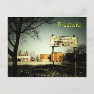 Cartão Postal Prestwich - Esvaziamento de Cães não é Permitido P