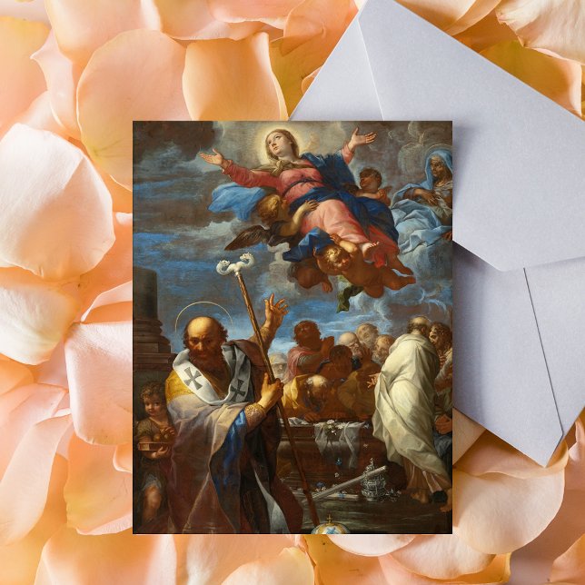 Cartão Postal Presunção da Virgem Giovanni Battista Lenardi (Assumption of the Virgin Giovanni Battista Lenardi - 15th August Catholic Christian Postcard)
